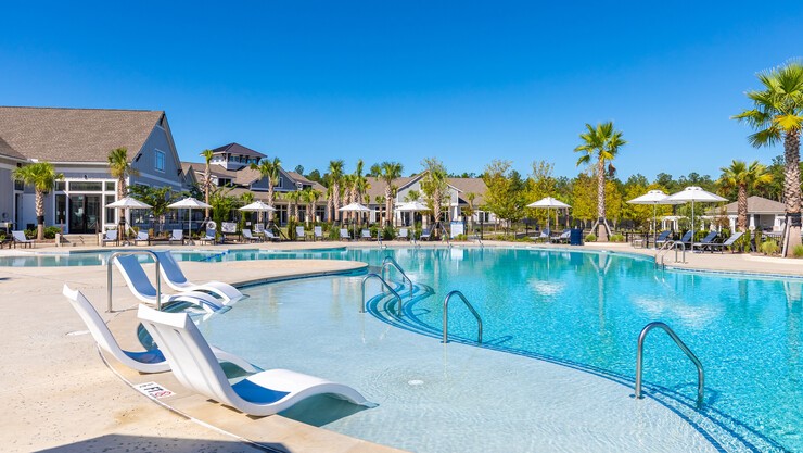 Outdoor saline pools