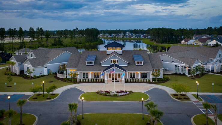 Lake House clubhouse aerial